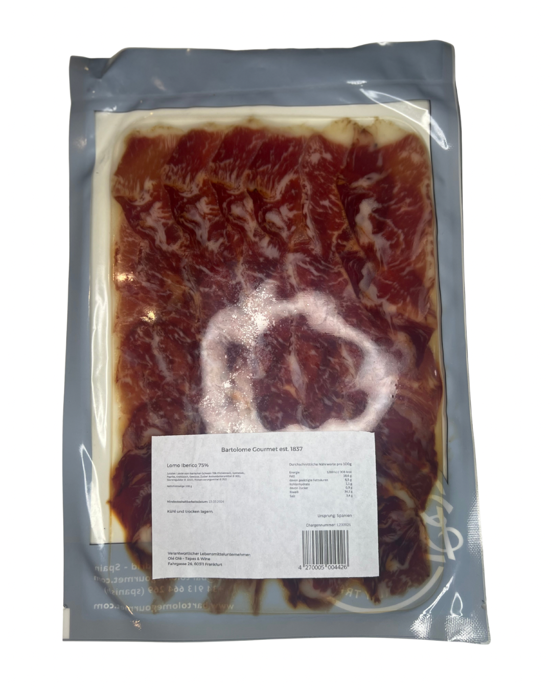 Lomo Iberico 75% 100g